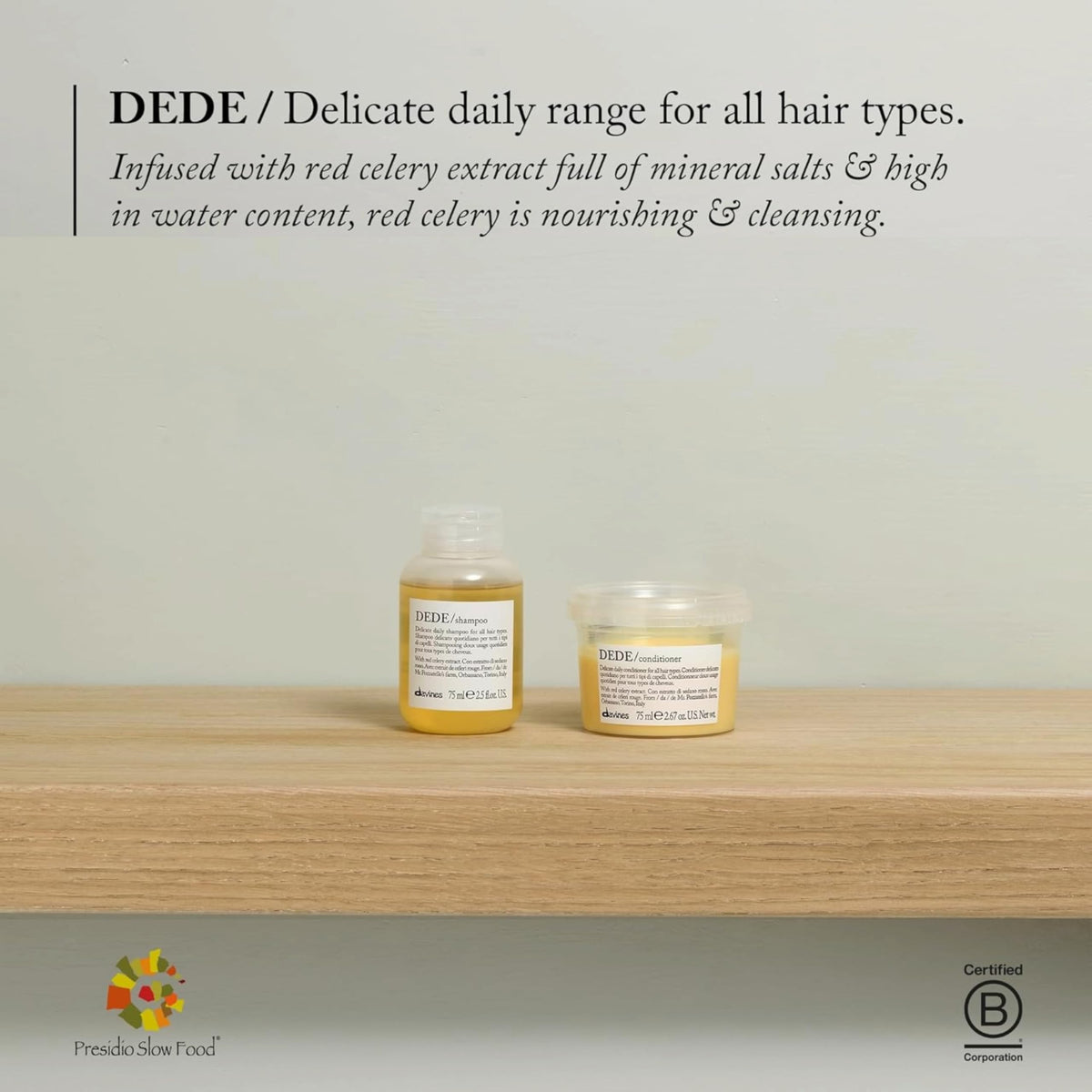 Davines DEDE hand massage showing easy daily usage ritual.