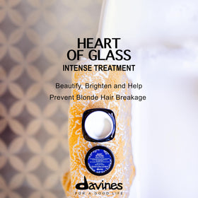 Davines Heart Of Glass bottle pour showing smooth, even application.