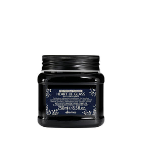 Davines Heart of Glass Rich Conditioner bottle front, premium blonde care packaging for luminous color.