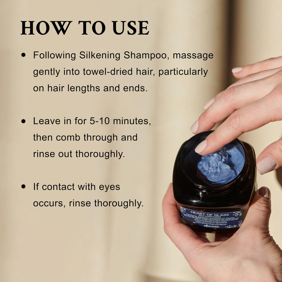 Davines Heart of Glass cap close-up with premium design