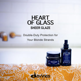 Davines Heart of Glass glaze application showing smooth glide and even coverage