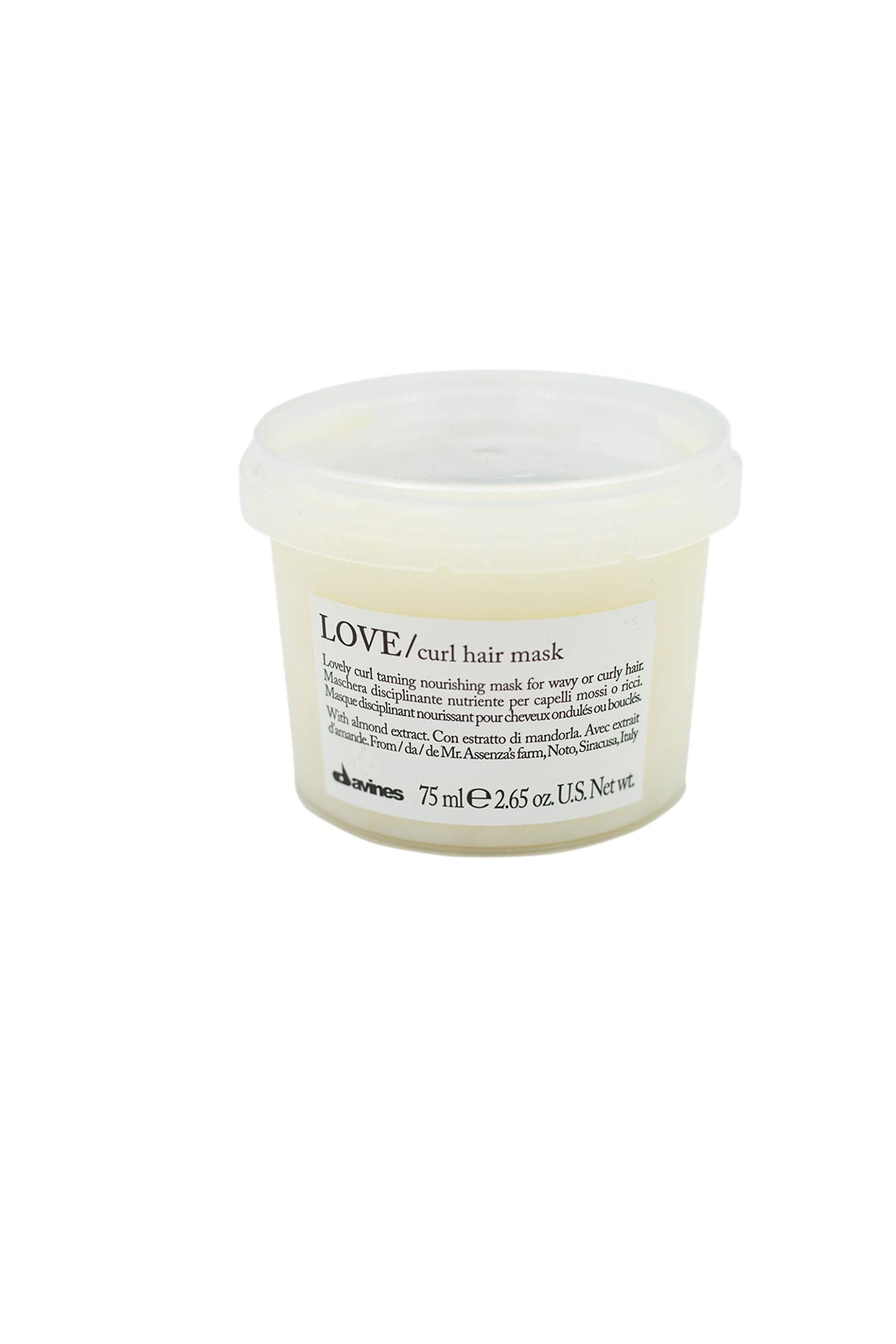 Davines Love Curl Mask bottle showing hydrating curls