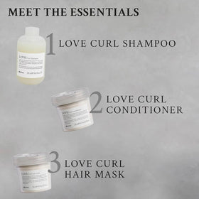 Davines Love Curl Mask jar highlights almond extract