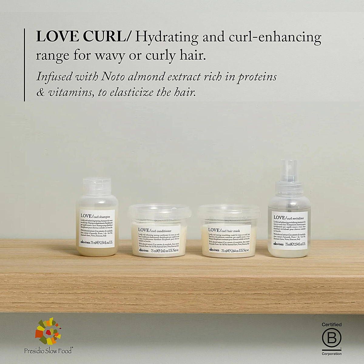 Davines Love Curl Mask on curly hair ready to style