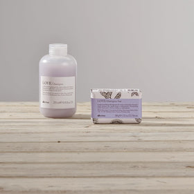 Davines LOVE Shampoo Bar compact size fits into small spaces.