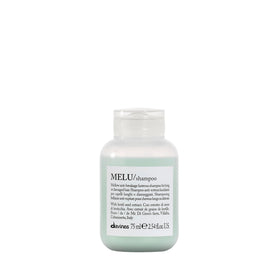 Davines MELU shampoo bottle with creamy lather for long hair care