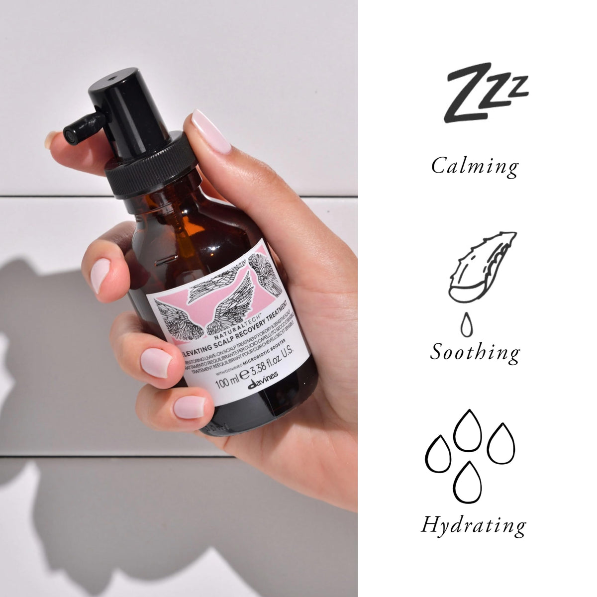 Davines Naturaltech Elevating Scalp Recovery pump for easy, targeted application