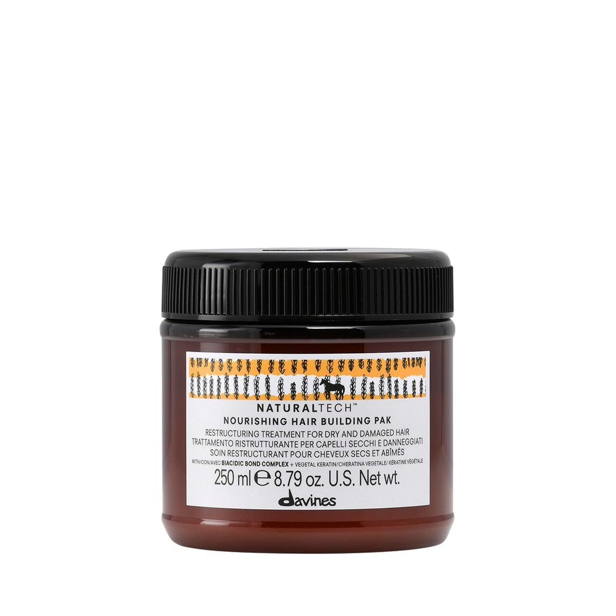 Davines Naturaltech Nourishing Hair Building Pak bottle showing premium packaging for deep repair