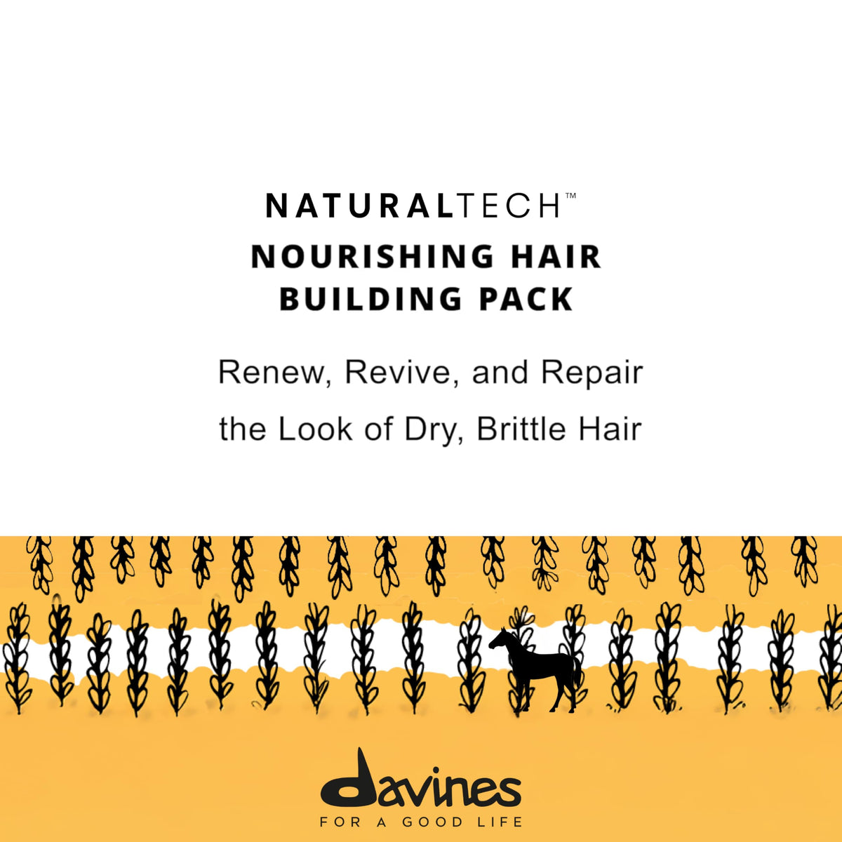 Davines Nourishing Hair Building Pak jar indicates rich treatment for damaged strands