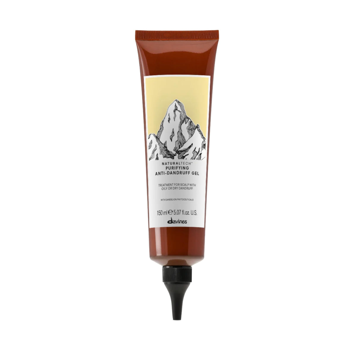 Davines Naturaltech Purifying Gel bottle highlights a premium dandruff-prone scalp treatment.