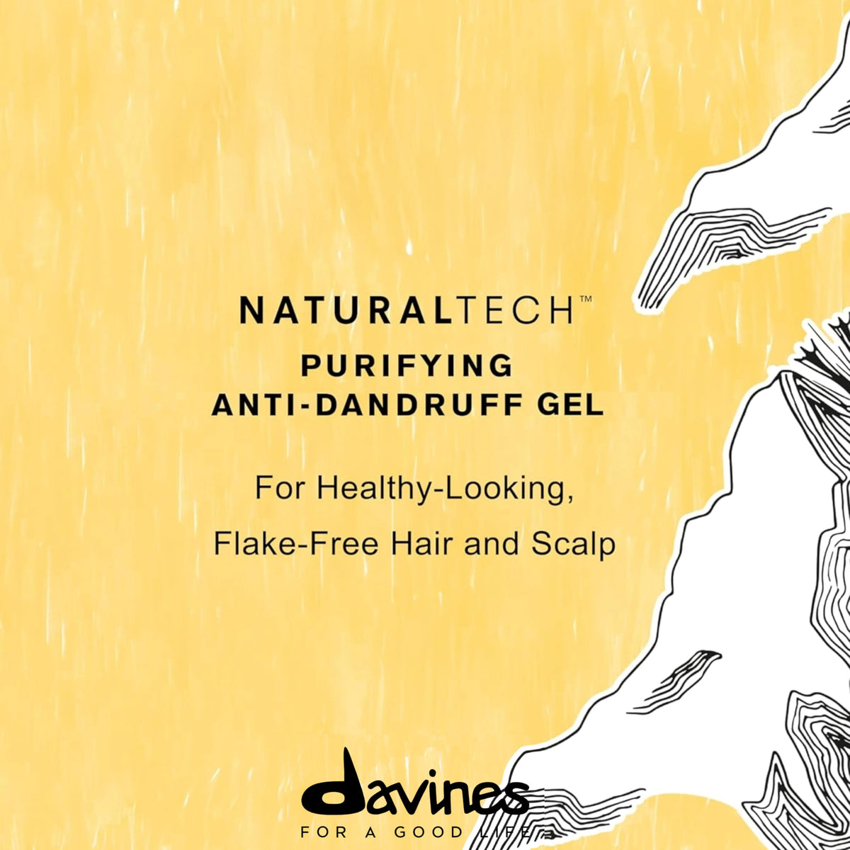 Purifying Gel lather closeup emphasizing gentle cleansing for oily or dry scalps.
