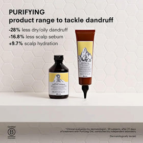 Davines Naturaltech Purifying Gel packaging scene conveys eco-conscious branding.