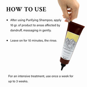 Davines Purifying Gel scalp massage shot suggesting soothing application.