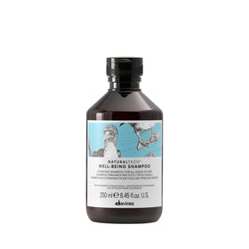 Davines Naturaltech Wellbeing Shampoo bottle pour for daily cleansing and refreshed scalp.