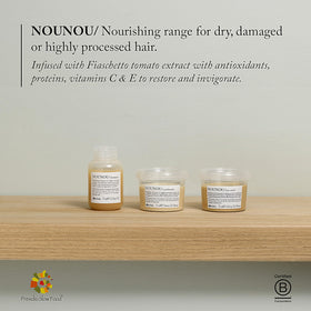 Travel-size NOUNOU bottle ideal for on-the-go conditioning.