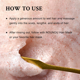 Davines SOLU sea salt scrub on hair during massage for a thorough cleanse.