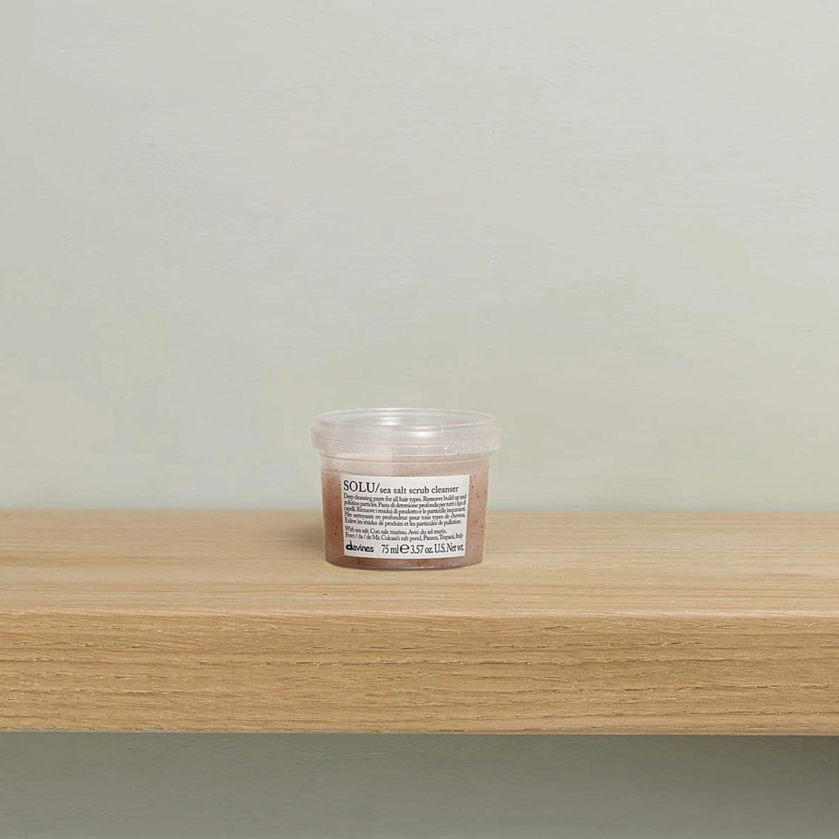Close-up of scrub paste texture ready to massage
