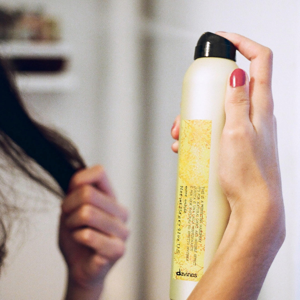 Davines This Is A Perfecting Hairspray helps resist humidity for everyday all-day confidence