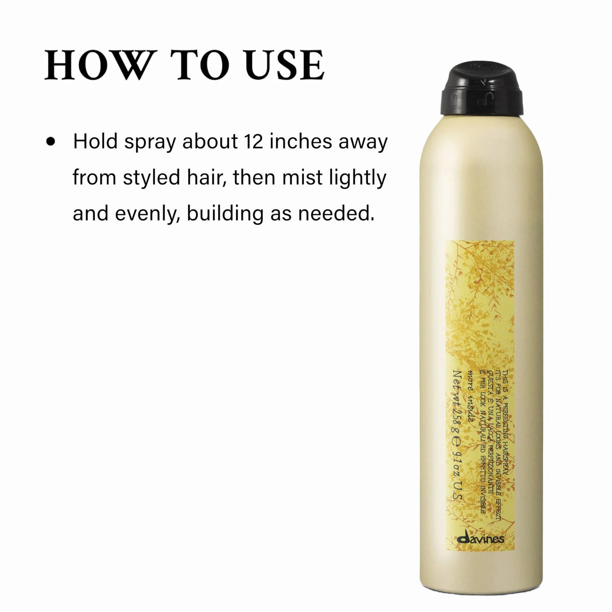 Davines This Is A Perfecting Hairspray demonstrates movement without stiffness for natural-looking styles