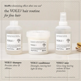 Davines VOLU/Conditioner full bottle on shelf.