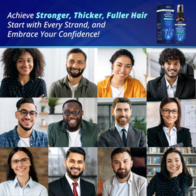 DAVV 5% Minoxidil spray promotes fuller-looking hair over weeks.