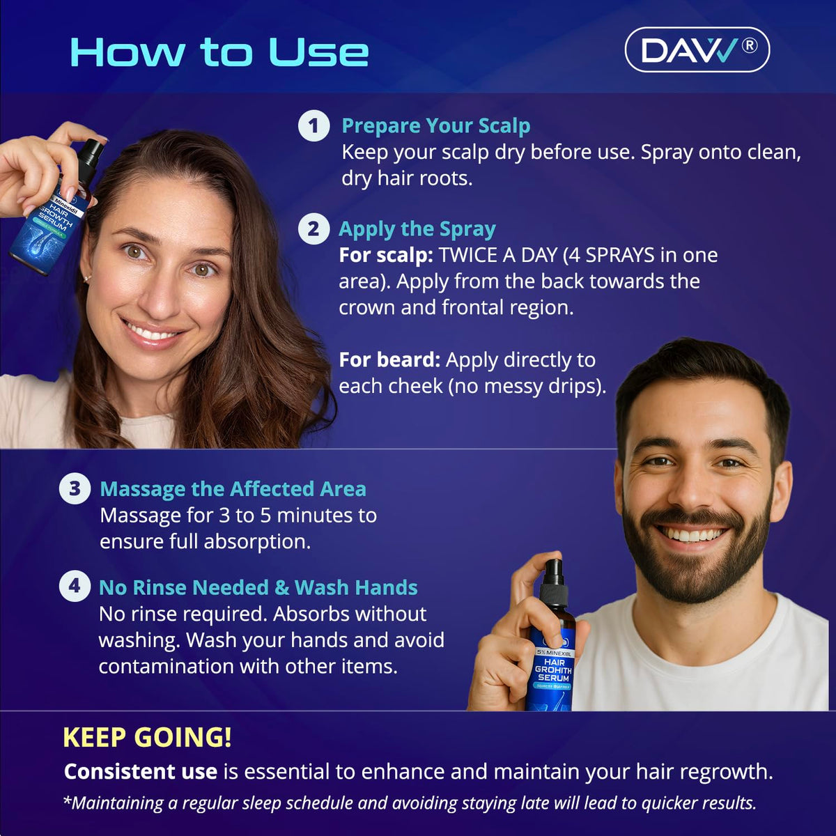 DAVV 3-pack packaging demonstrates convenient multi-month supply for consistent use.