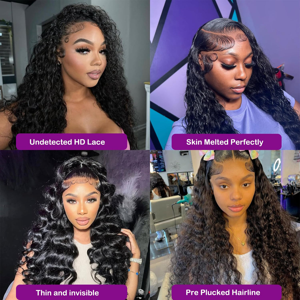 DaXunDi 13x6 lace front showing invisible parting and breathability