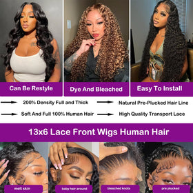 DaXunDi pre-plucked baby-hair wig for a seamless natural look