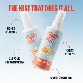 Closeup of Mighty Mist ingredients highlights simple, HACl-based formula