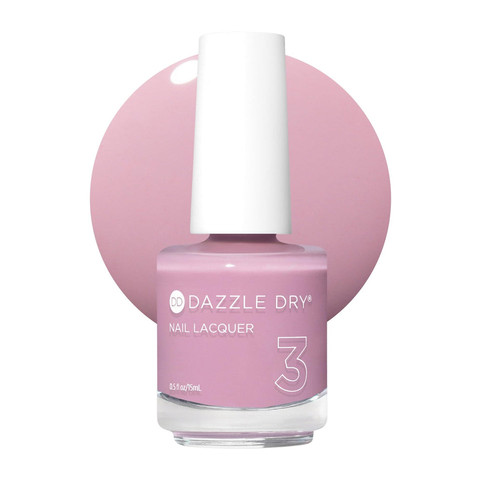 Dazzle Dry Ballet Flats nail lacquer bottle in pale mauve for quick dry salon quality nails