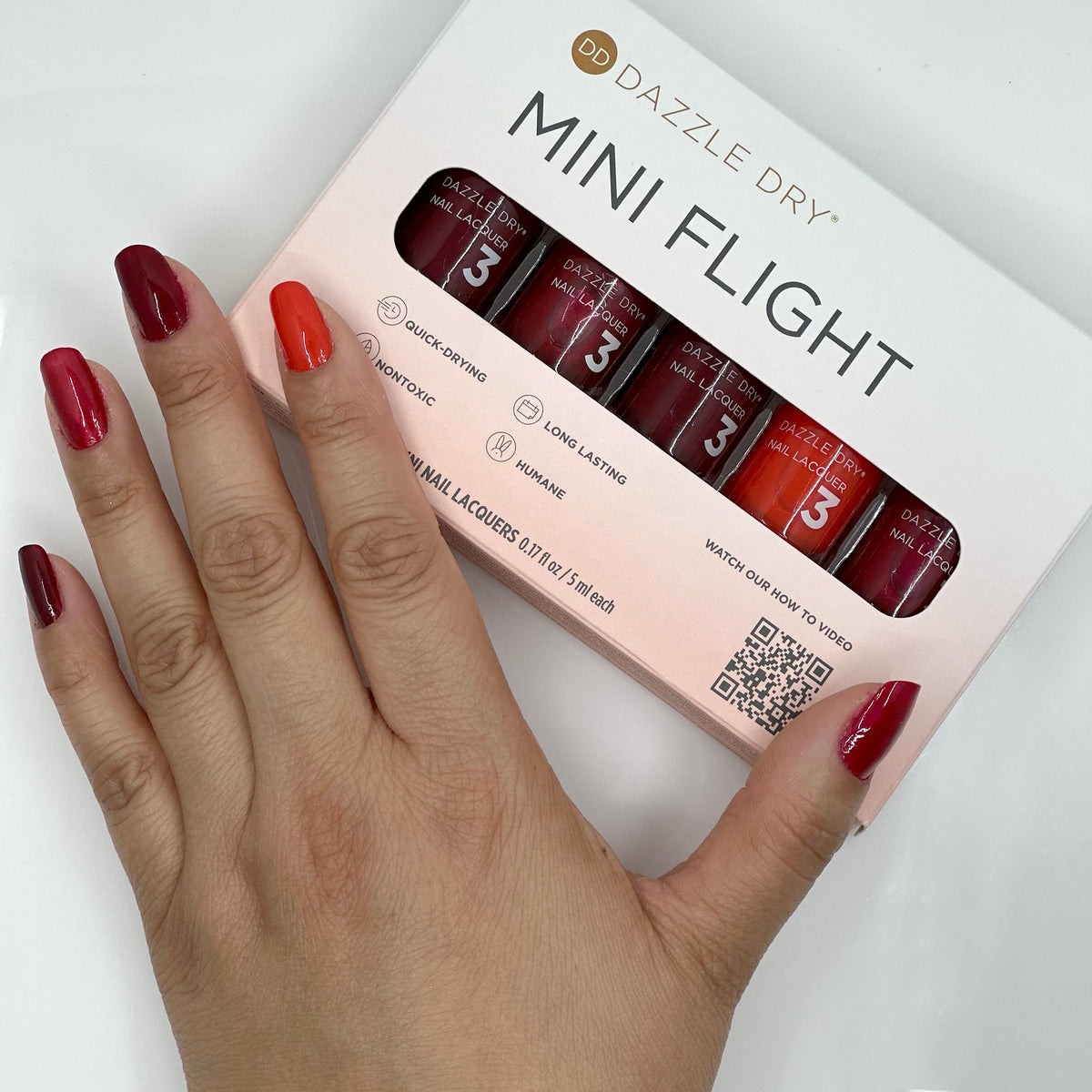Dazzle Dry Best of Reds Red with Magenta Shimmer depth and glow