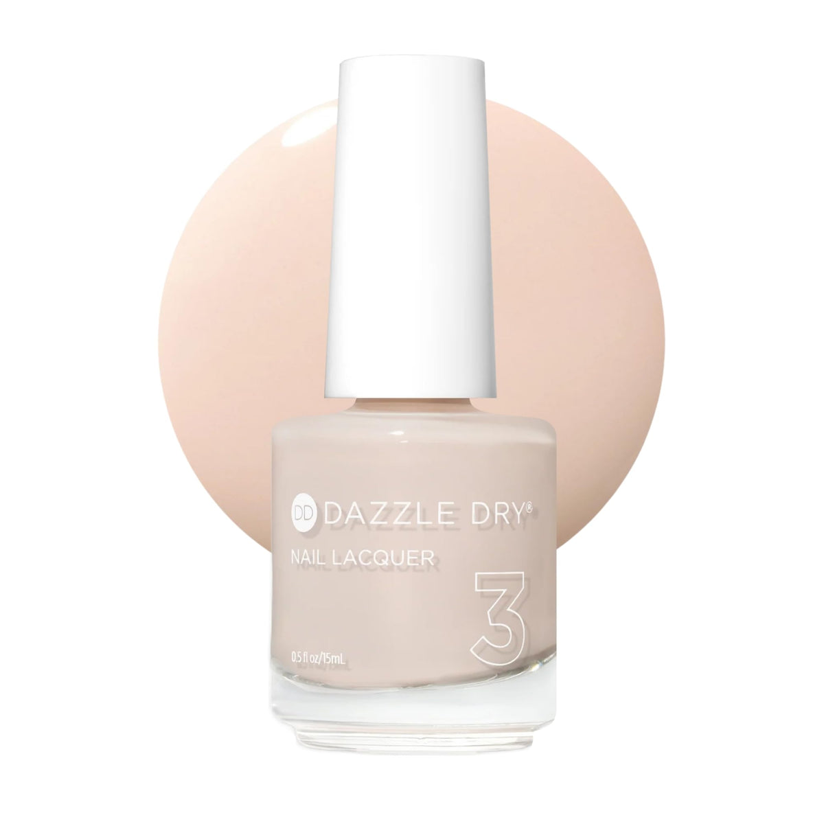 Dazzle Dry Boss nude bottle close-up highlighting quick-dry formula for precise application