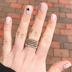 Dazzle Dry Boss nude on-nail application with quick-dry time