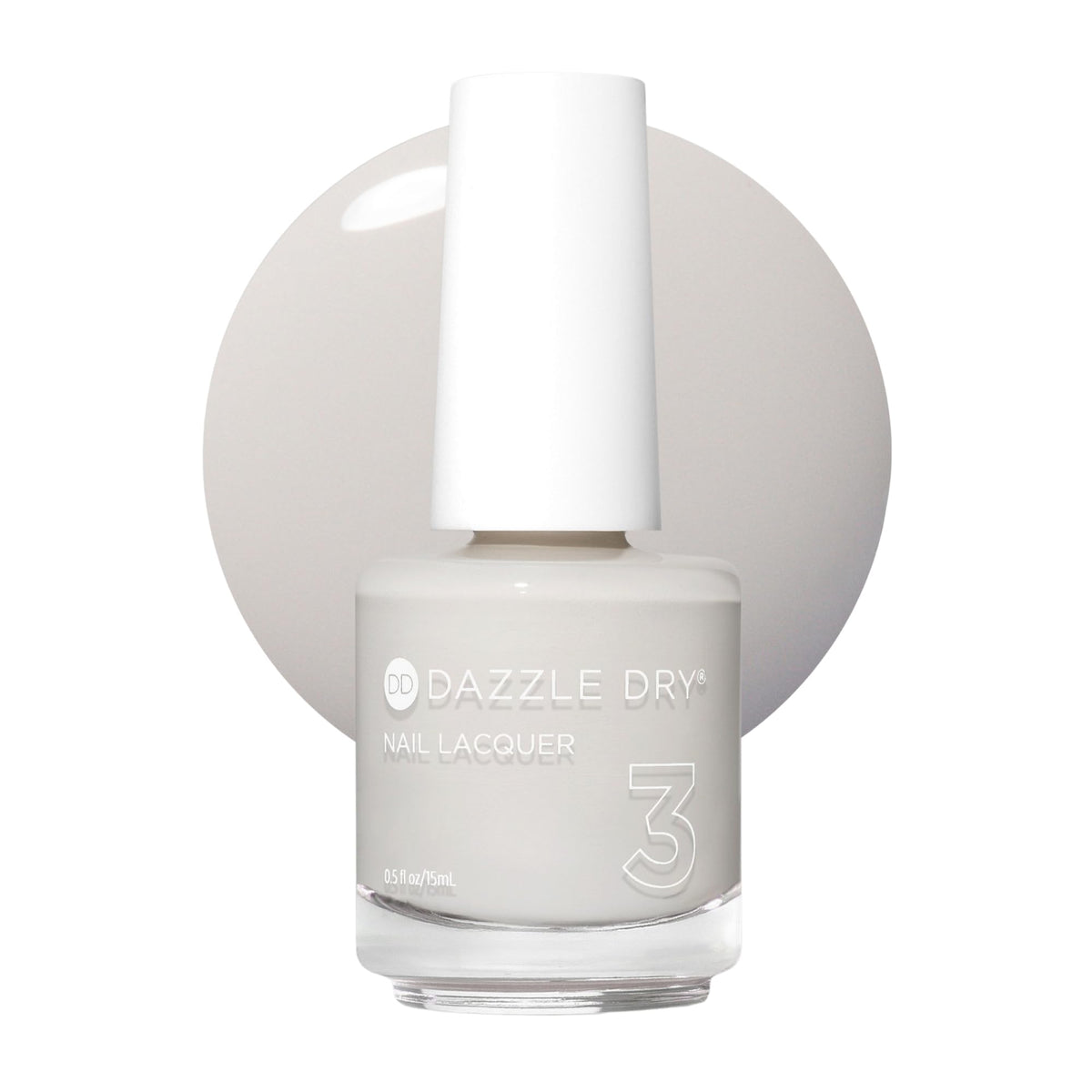 Dazzle Dry clean slate bottle close-up shows fast-drying formula
