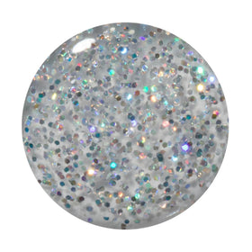 Dazzle Dry Diamond swatch shows holographic glitter with long-wear potential.