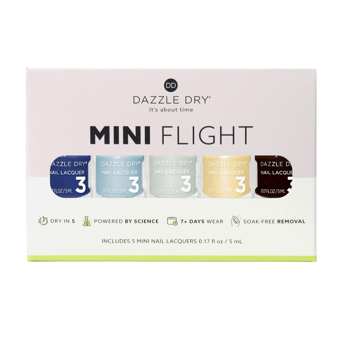 Dazzle Dry Elevation Mini Flight Airy Pastels bottle for quick-dry look