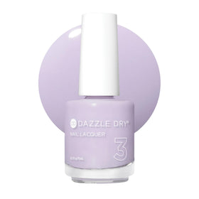 Dazzle Dry Faith bottle front view in pastel lavender with quick-dry appeal.