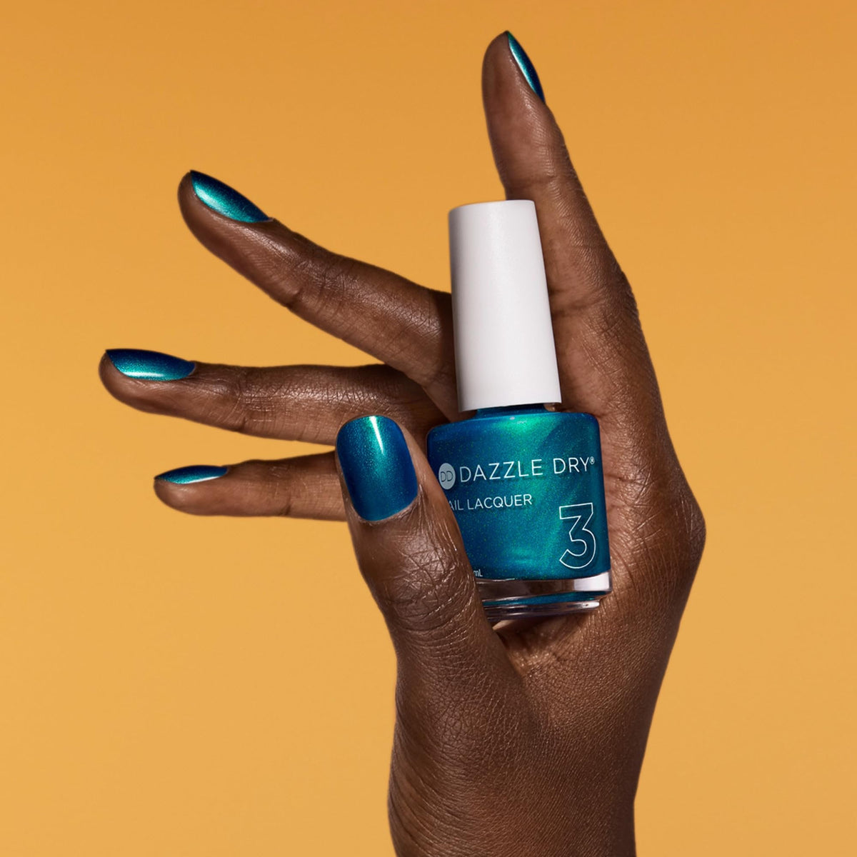 Dazzle Dry four-step system visuals highlight fast-dry results at home.