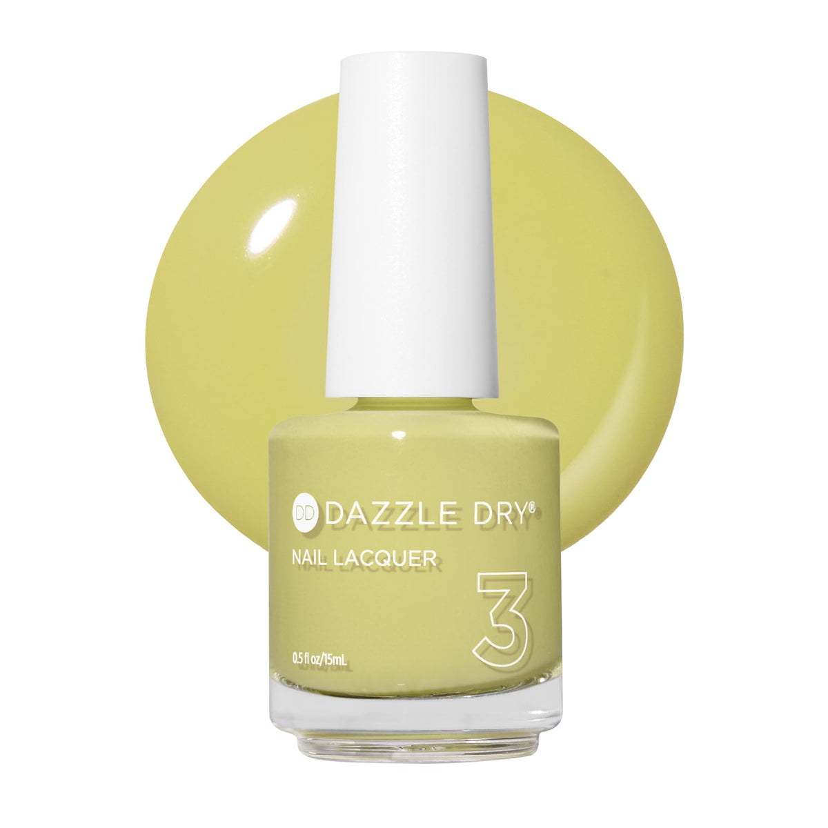 Dazzle Dry Fresh Squeezed bottle showing vibrant chartreuse color for quick at-home manicure