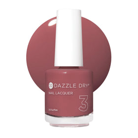 Dazzle Dry Heart's Caress bottle close-up showing quick-drying, long-lasting lacquer.
