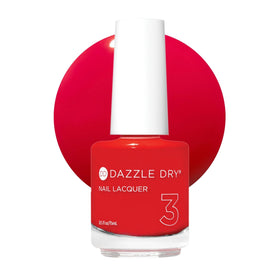 Dazzle Dry Holly Berry bottle pour promotes quick, even color for at-home manicures.