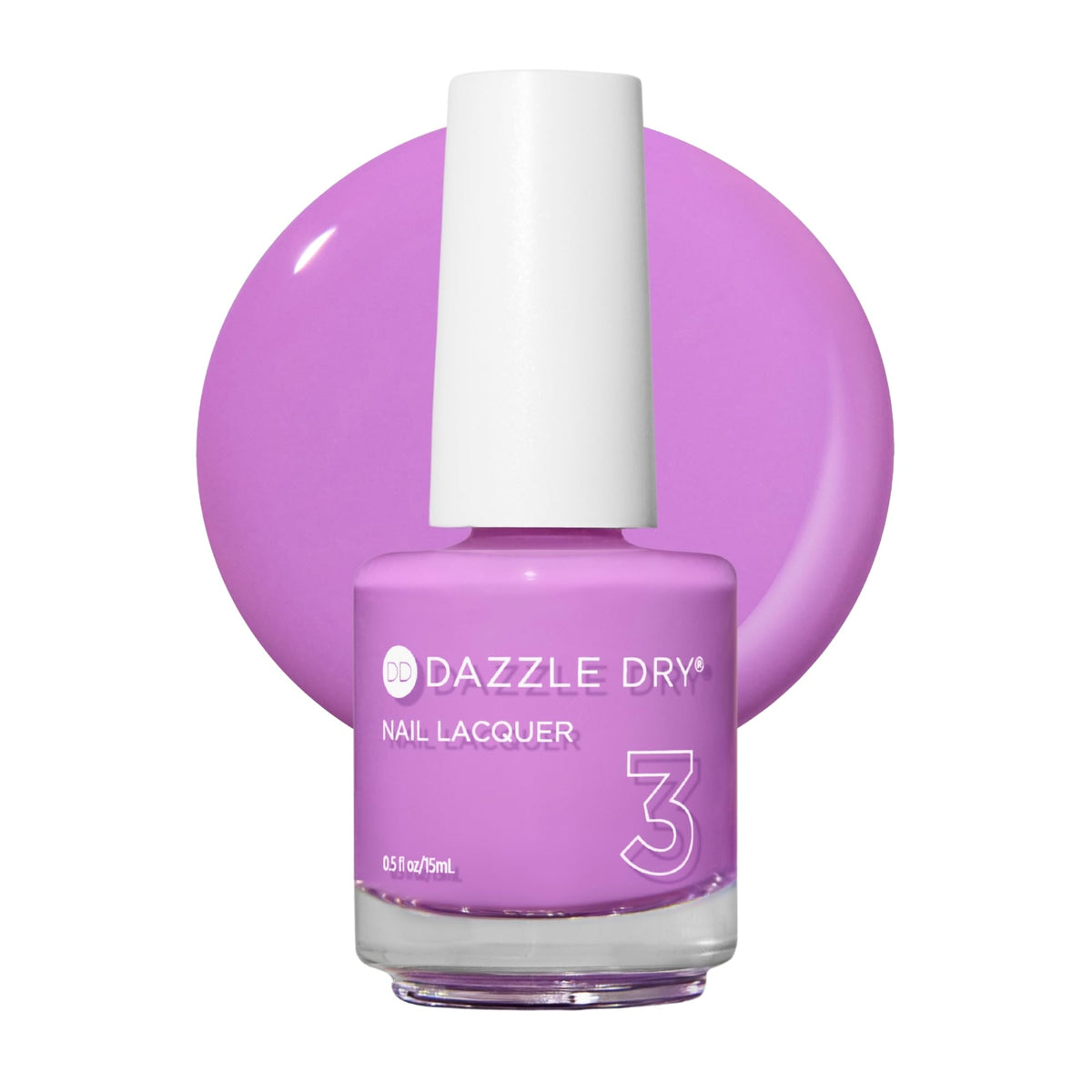 Dazzle Dry In The Moment orchid bottle showing vibrant color and quick-dry formula.
