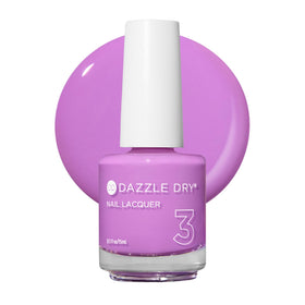 Dazzle Dry In The Moment orchid bottle showing vibrant color and quick-dry formula.