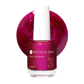 Dazzle Dry Kaleidoscope metallic fuchsia bottle showing the shade and finish