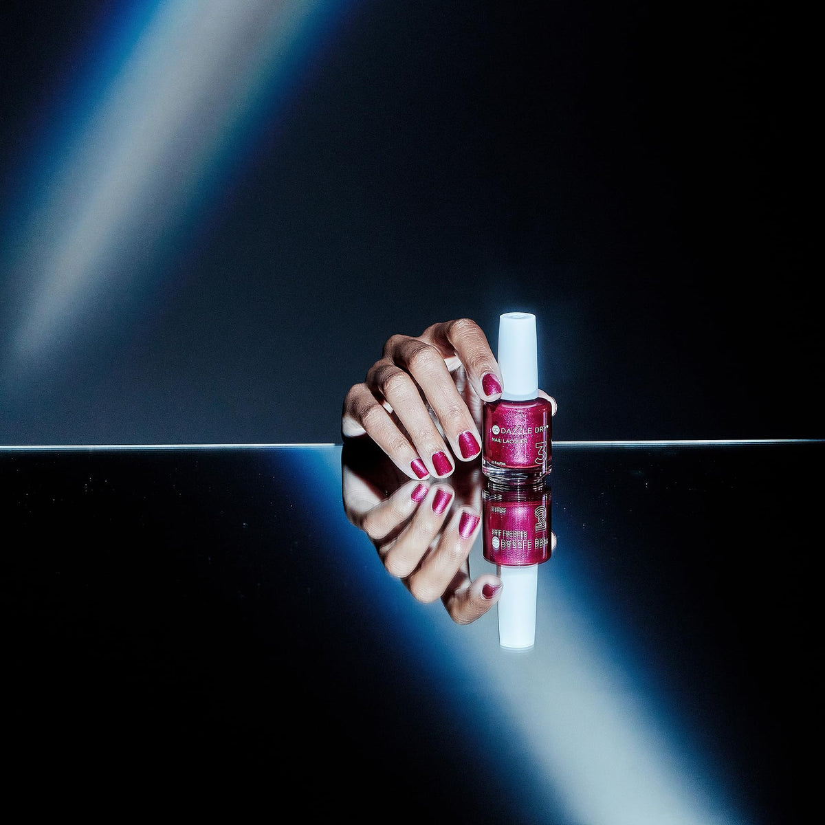 Lacquer application in progress using Kaleidoscope shade