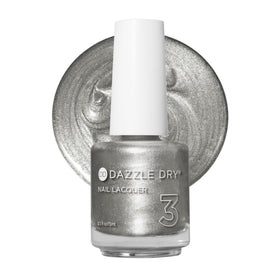 Dazzle Dry Love Potion metallic silver bottle delivers quick-dry, salon-looking shine.