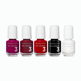 Dazzle Dry Mini Flight collection cover with five shades for quick at-home manicures.