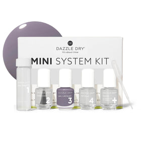 Dazzle Dry Anticipation lacquer bottle shows slate gray with purple undertones for elegant nails.
