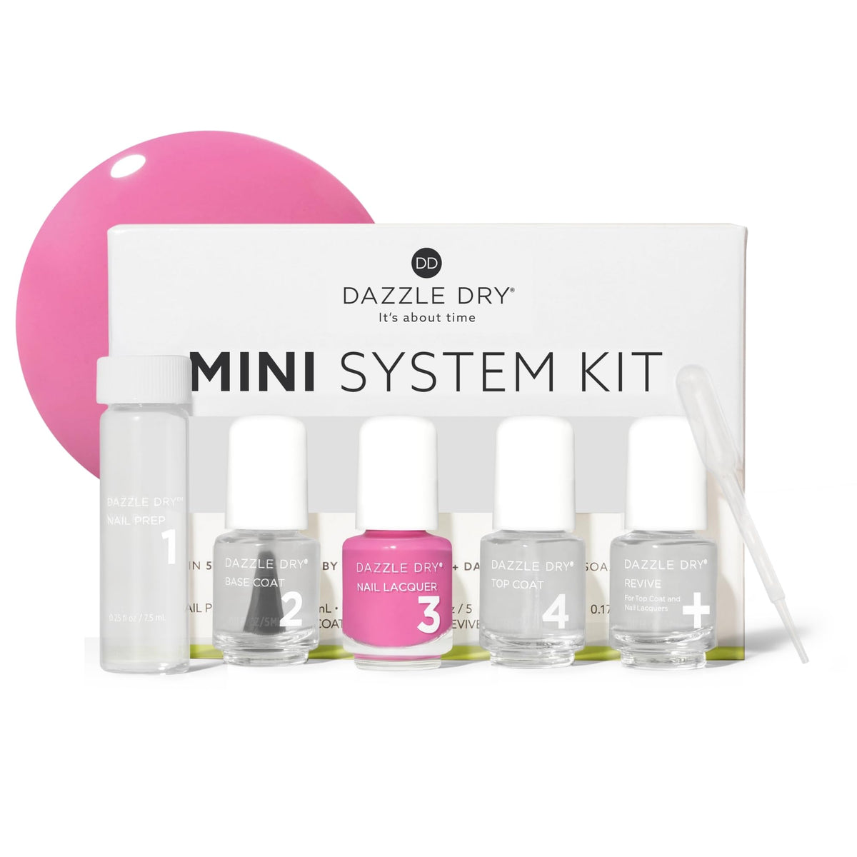 Dazzle Dry Cherry Parfait mini kit packshot for at-home manicure