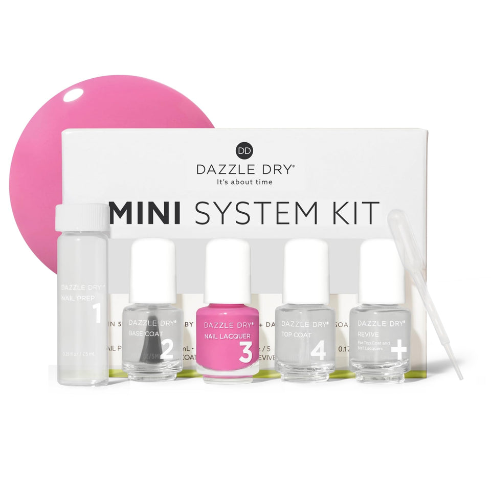 Dazzle Dry Cherry Parfait mini kit packshot for at-home manicure